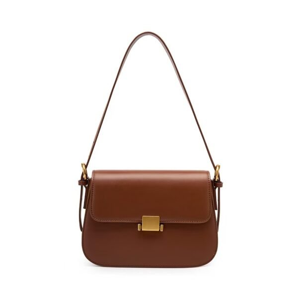 Classic Retro Leather Shoulder Bag - 图片 2